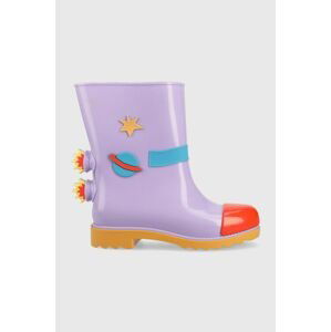 Detské gumáky Melissa Rain Boot + Fabula Inf fialová farba