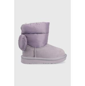 Detské snehule UGG Bailey Bow Maxi fialová farba