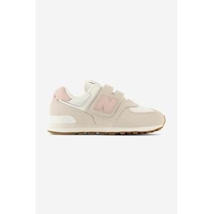 Detské tenisky New Balance PV574RP1 béžová farba