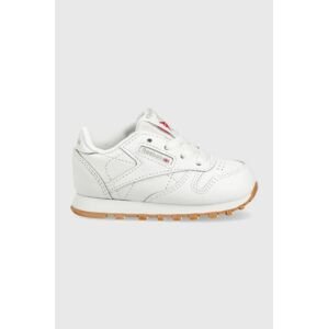 Detské kožené tenisky Reebok Classic biela farba