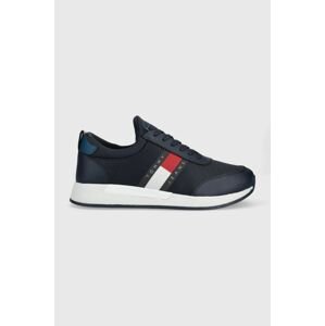 Tenisky Tommy Jeans Flexi Runner tmavomodrá farba