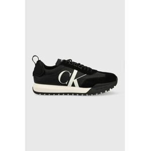 Tenisky Calvin Klein Jeans New Retro Runner Laceup čierna farba