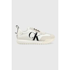 Tenisky Calvin Klein Jeans New Retro Runner Laceup biela farba