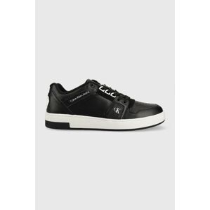 Tenisky Calvin Klein Jeans Cupsole Laceup Basket Low čierna farba