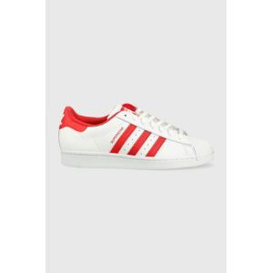 Kožená obuv adidas Originals Superstar GZ3741 červená farba