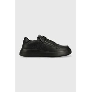 Tenisky Calvin Klein Low Top Lace Up Zip Mono čierna farba