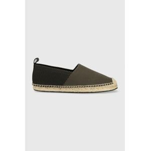 Espadrilky HUGO Sannes Slon zelená farba, 50473957