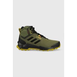 Topánky adidas TERREX 4X4 Mid Beta pánske, zelená farba, zateplené