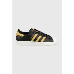 Kožené tenisky adidas Originals Superstar , čierna farba