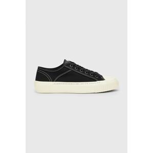 Tenisky AllSaints Jack Script Low Top pánske, čierna farba