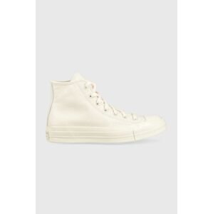 Kožené tenisky Converse Chuck 70 Tonal Leather béžová farba