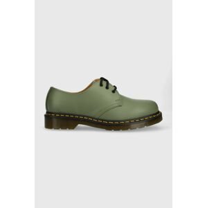 Kožené poltopánky Dr. Martens 1461 zelená farba