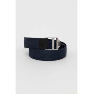 Opasok Tommy Jeans Ess Webbing Belt dámsky, tmavomodrá farba