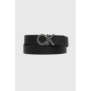 Kožený opasok Calvin Klein pánsky, čierna farba