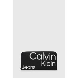 Peňaženka Calvin Klein Jeans dámsky, čierna farba