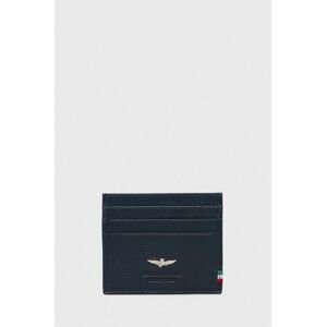Kožené puzdro na karty Aeronautica Militare pánsky, tmavomodrá farba