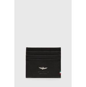 Kožené puzdro na karty Aeronautica Militare pánsky, hnedá farba