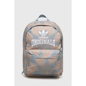 Detský ruksak adidas Originals béžová farba, veľký, vzorovaný