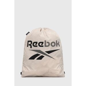 Ruksak Reebok béžová farba, s potlačou