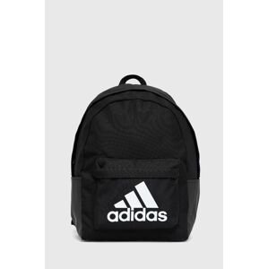 Ruksak adidas čierna farba, veľký, s potlačou