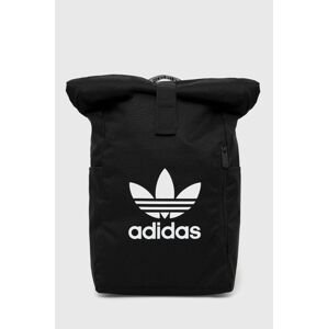 Ruksak adidas Originals Adicolor Classic Roll-Top Backpack čierna farba, veľký, s potlačou