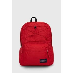 Ruksak Jansport červená farba, veľký, jednofarebný