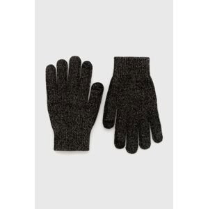 rukavice Pieces dámske, čierna farba