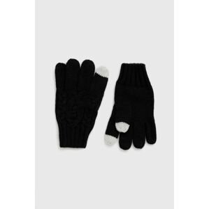 Detské rukavice GAP čierna farba