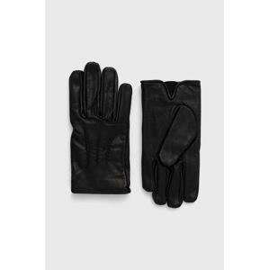 Kožené rukavice Lindbergh pánske, čierna farba