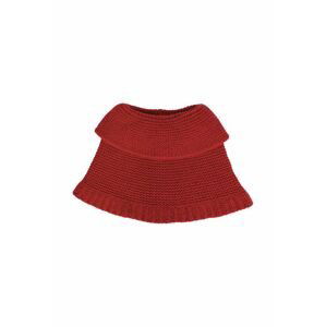Detský šál komín Jamiks červená farba, jednofarebný