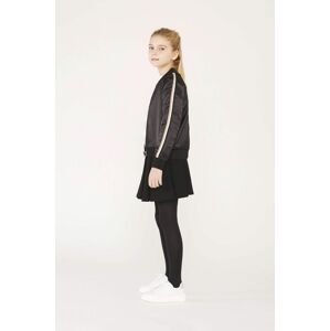 Dievčenská sukňa BOSS čierna farba, mini, áčkový strih