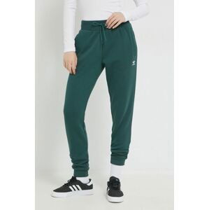 Tepláky adidas Originals dámske, zelená farba, jednofarebné