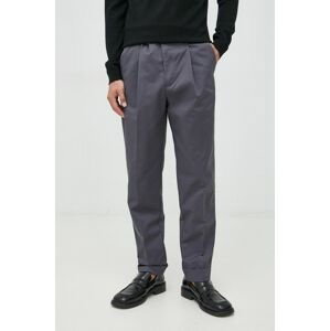 Nohavice Armani Exchange pánske, šedá farba, rovné