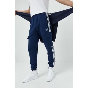 Tepláky adidas Originals pánske, tmavomodrá farba, jednofarebné