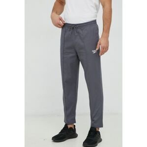 Bavlnené nohavice Reebok Classic pánske, šedá farba, jednofarebné