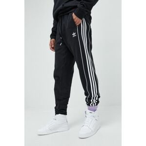 Bavlnené tepláky adidas Originals pánske, čierna farba, jednofarebné