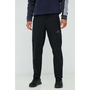 Nohavice adidas pánske, čierna farba, jednofarebné