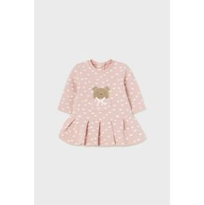 Šaty pre bábätká Mayoral Newborn ružová farba, mini, rovný strih