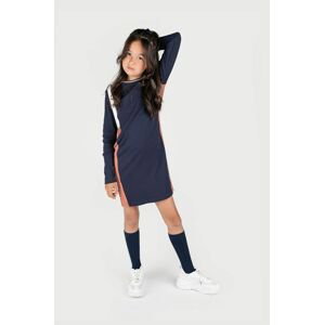 Dievčenské šaty Coccodrillo tmavomodrá farba, mini, rovný strih