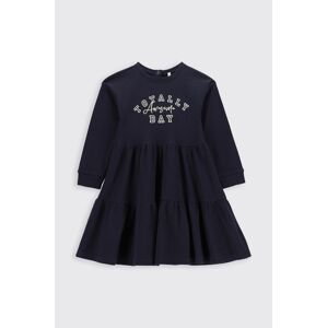 Dievčenské bavlnené šaty Coccodrillo tmavomodrá farba, mini, oversize