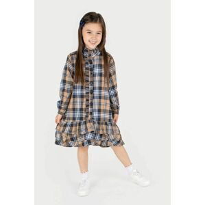 Dievčenské bavlnené šaty Coccodrillo mini, rovný strih