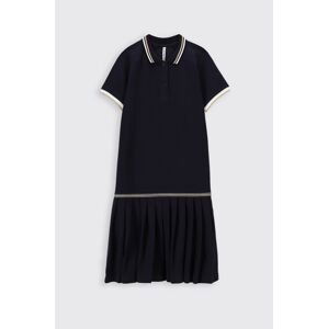Dievčenské šaty Coccodrillo tmavomodrá farba, mini, oversize