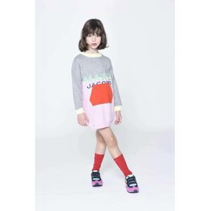 Dievčenské bavlnené šaty Marc Jacobs mini, oversize