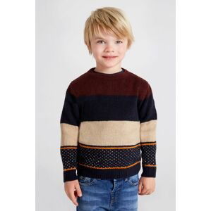 Detský sveter s prímesou vlny Mayoral bordová farba,
