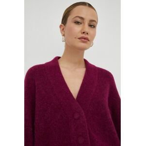 Vlnený sveter Gestuz dámsky, fialová farba,