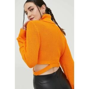 sveter Noisy May dámsky, oranžová farba