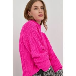 Vlnený sveter Patrizia Pepe dámsky, ružová farba, teplý,