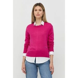 Vlnený sveter Pinko dámsky, fialová farba, tenký