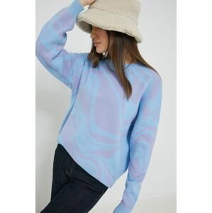 Bavlnený sveter Hollister Co. dámsky, fialová farba, tenký,