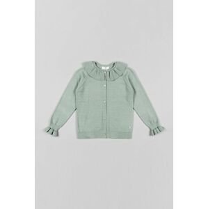 Detský sveter zippy zelená farba, tenký